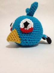 Crocheted Blue Angry Bird Pattern