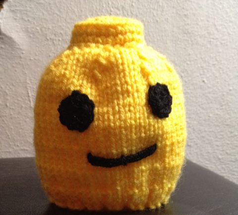 Knitted lego newborn hat pattern