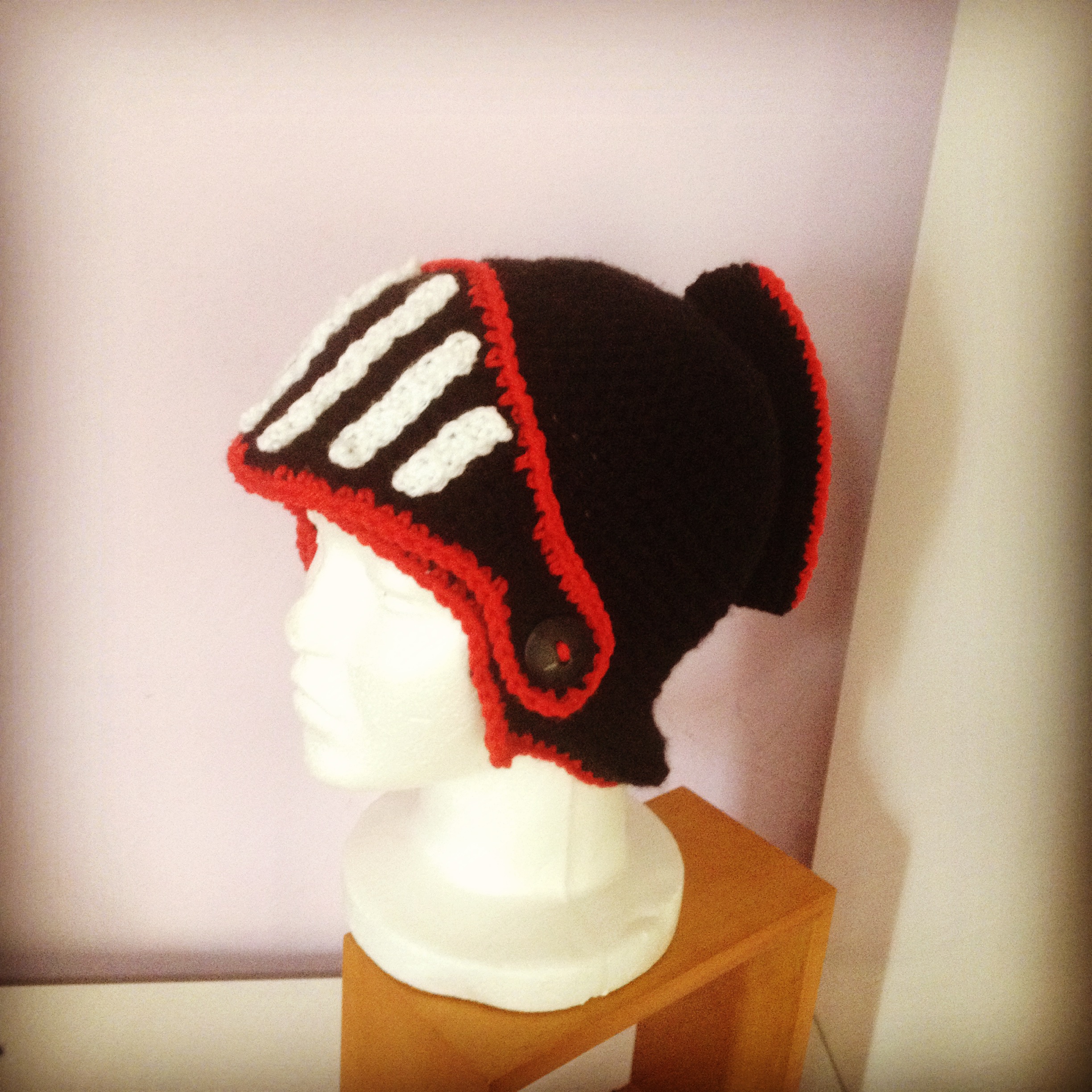 Crocheted Knight helmet
