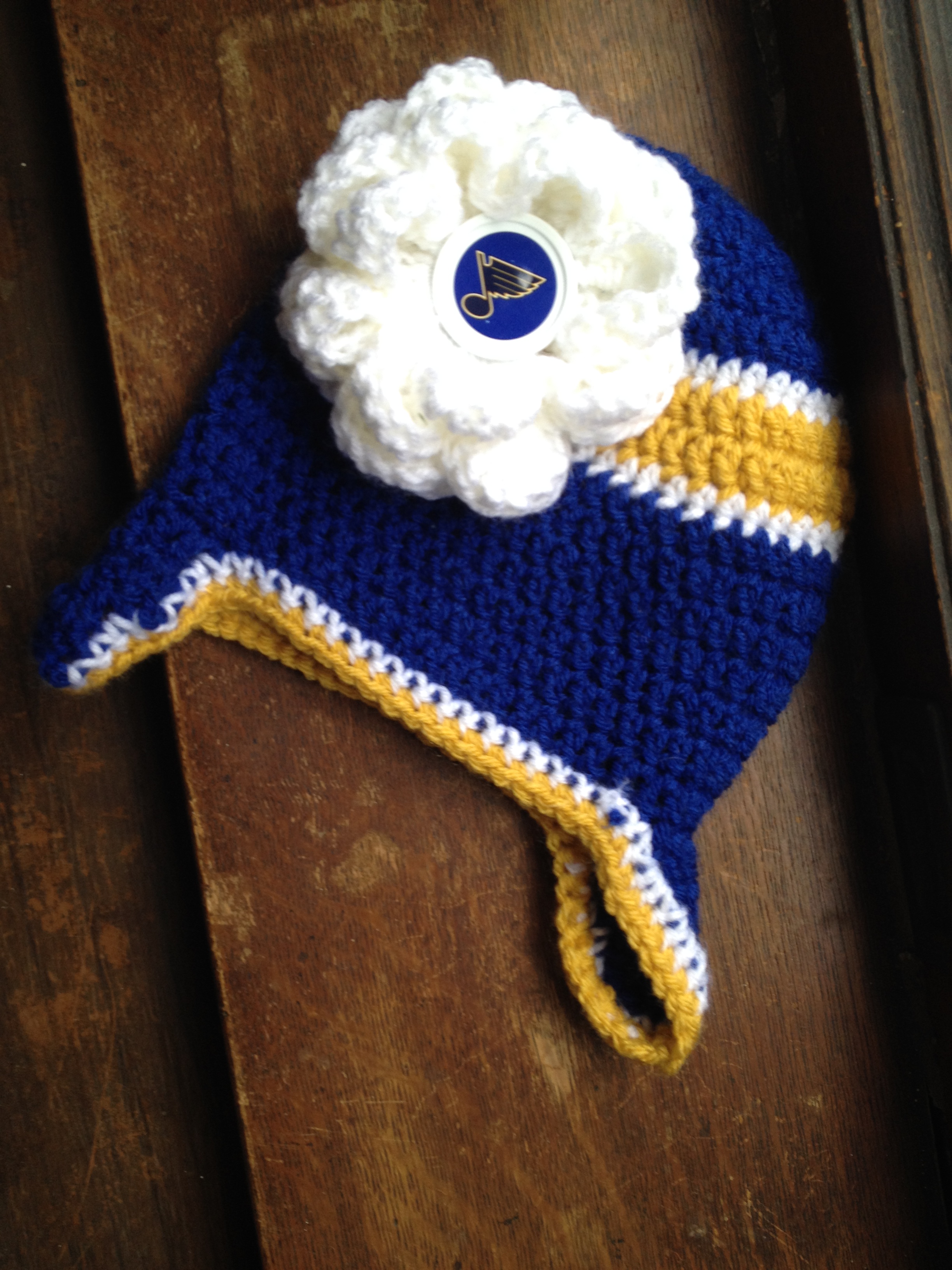 Crocheted St. Louis Blues Hat