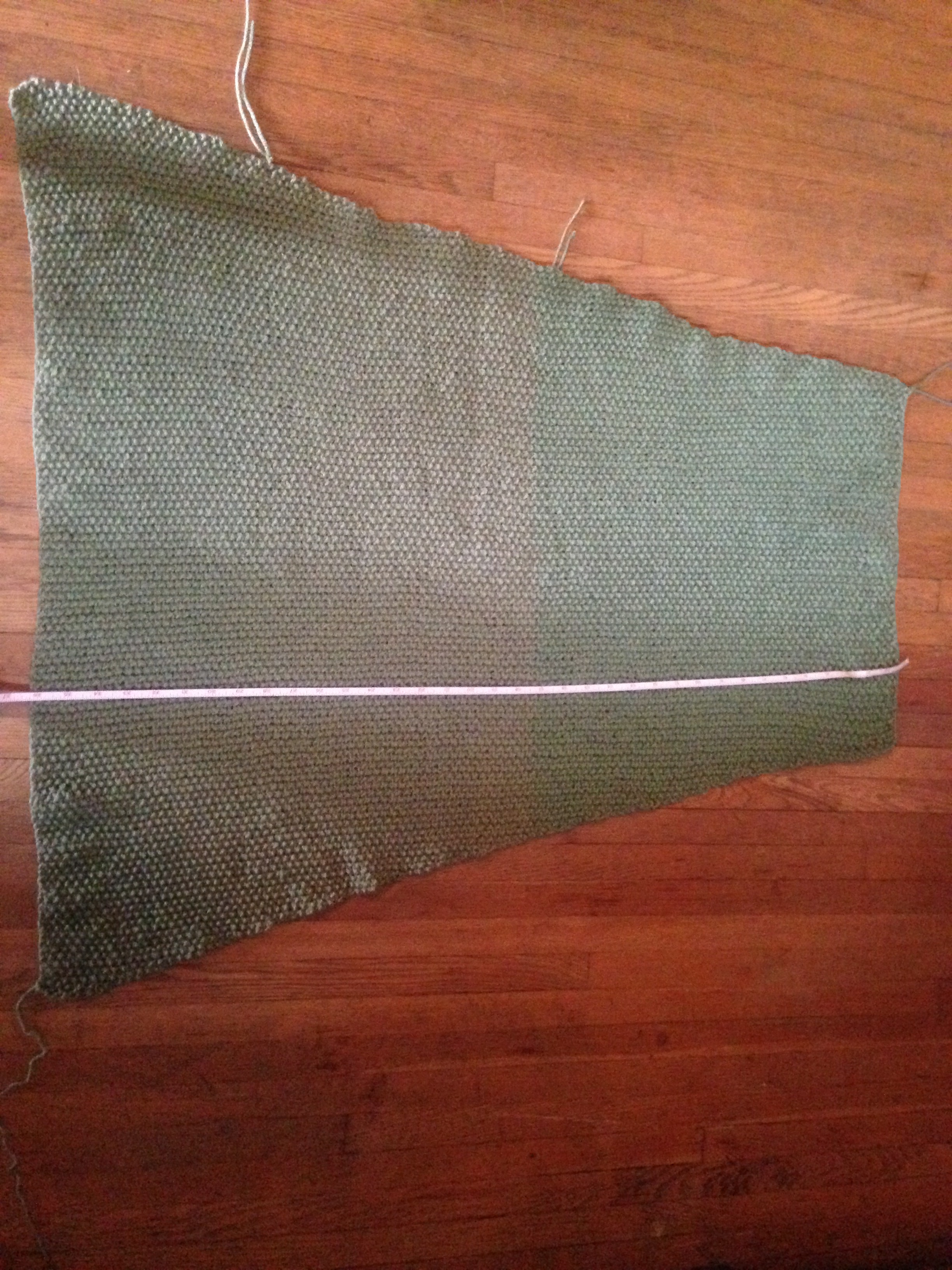 Back of a knit sweater