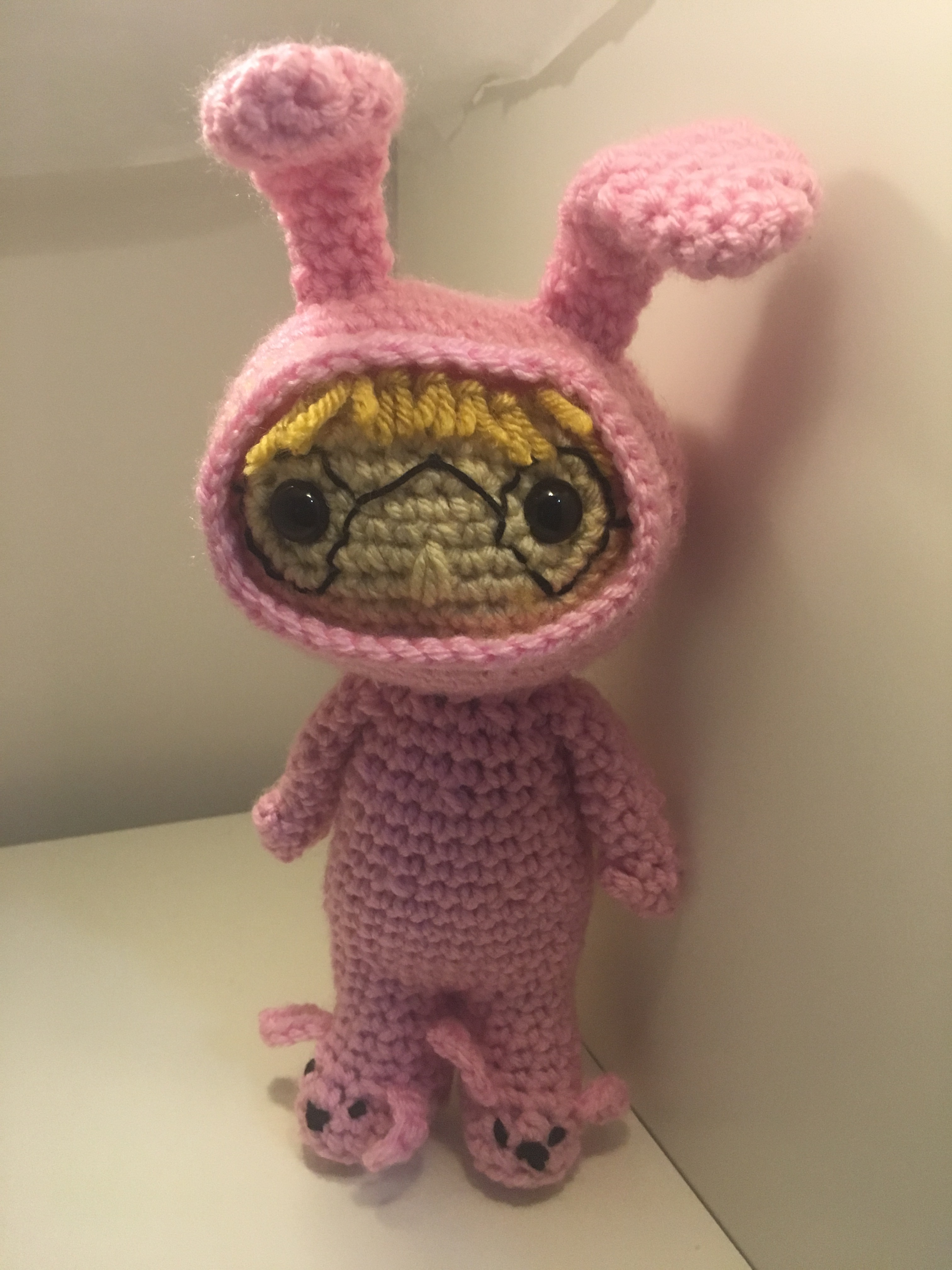 Crocheted Ralphie from A Christmas Story